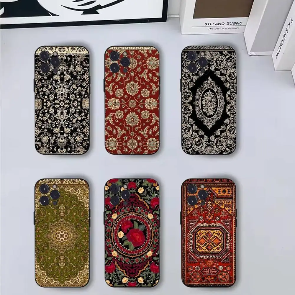 Persian Carpet Floral Pattern Phone Case Phone Case For iPhone 16,15,14,13,12,11,Pro,X,XS,Max,XR,Plus,Mini Soft Black Cover
Persian Carpet Floral Pattern Phone Case Phone Case For iPhone 16,15,14,13,12,11,Pro,X,XS,Max,XR,Plus,Mini Soft Black Cover