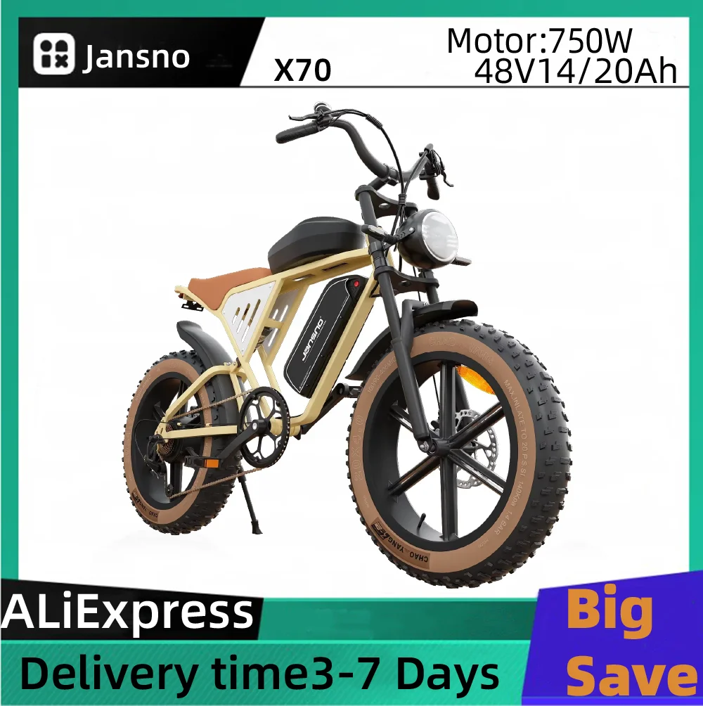 Jansno X70G Adult Electric Bike 750W Motor City ebike Removable Dual Battery: 48v14Ah+48v20Ah 20 inches Fat Tire E-Mountain bike
Jansno X70G Adult Electric Bike 750W Motor City ebike Removable Dual Battery: 48v14Ah+48v20Ah 20 inches Fat Tire E-Mountain bike