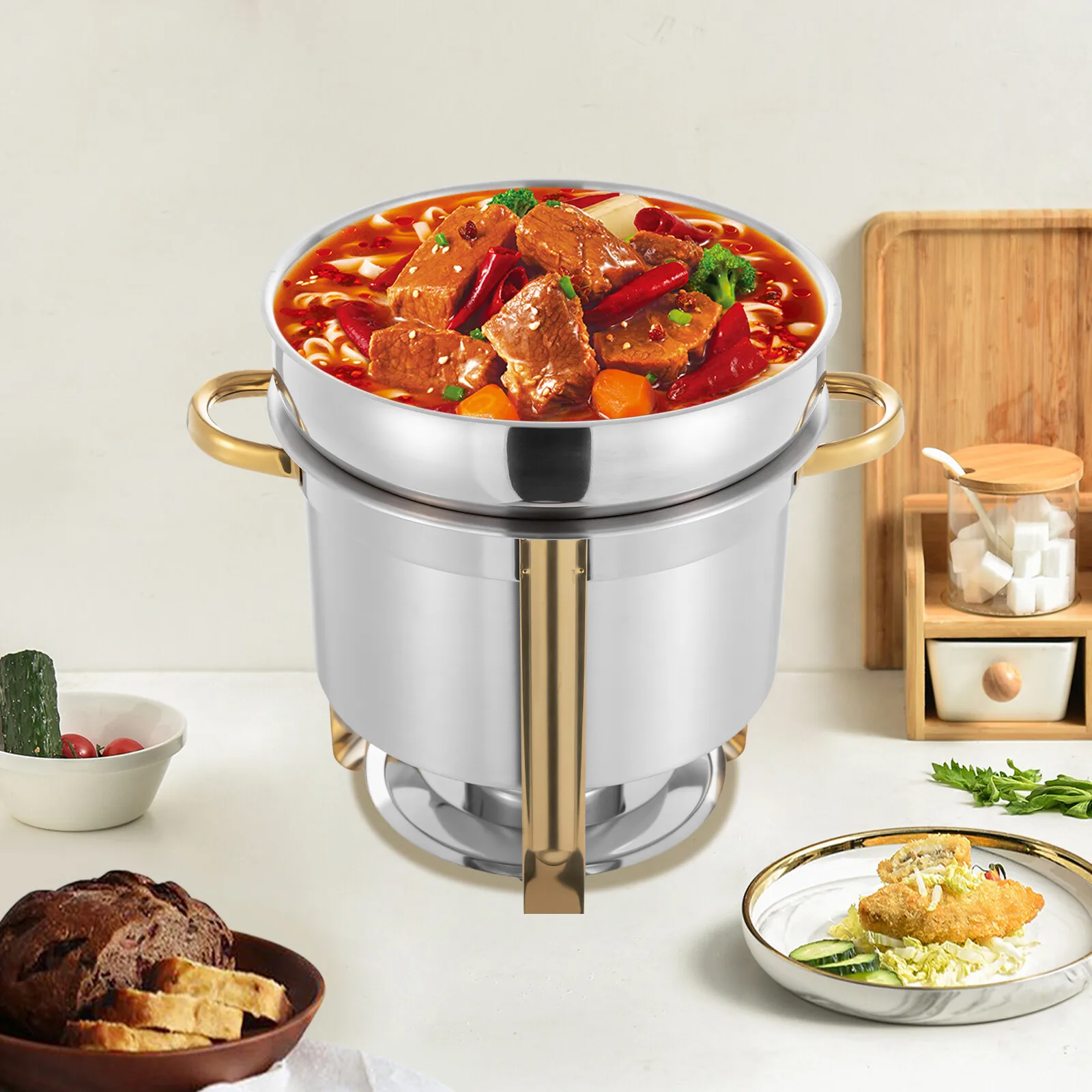 11L Stainless Steel Soup Chafer Catering Chafing Dish 11.62 Qt Food Pan Warmer
11L Stainless Steel Soup Chafer Catering Chafing Dish 11.62 Qt Food Pan Warmer