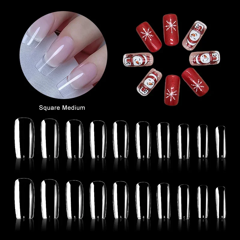 Full Coverage Fake Nails Tips Transparent Square Manicure False Nails Stick on Nails Press on Acrylic for Supplies 50 PCS/bag
Full Coverage Fake Nails Tips Transparent Square Manicure False Nails Stick on Nails Press on Acrylic for Supplies 50 PCS/bag