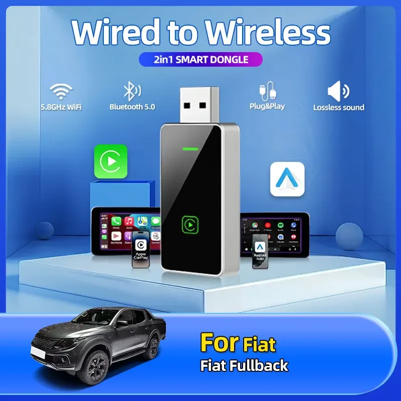 2in1 Wired To Wireless CarPlay Android Car Adapter For OEM Car Stereo With USB Plug And Play Car Accessories For Fiat Fullback
2in1 Wired To Wireless CarPlay Android Car Adapter For OEM Car Stereo With USB Plug And Play Car Accessories For Fiat Fullback