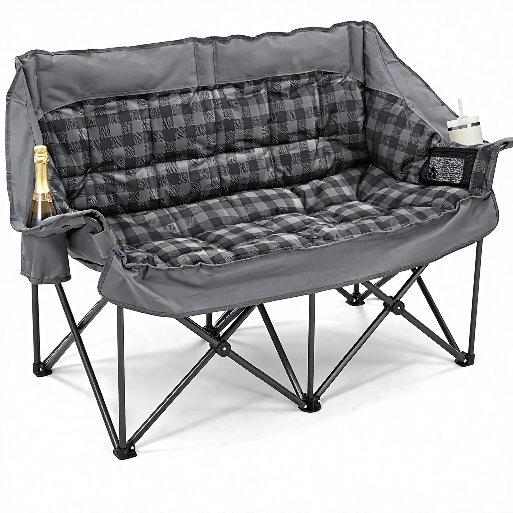 Double Camping Chairs Padded Loveseat 2-Person Heavy Duty Oversized Outdoor Lawn Beach Portable Folding Sofa Back Support Iron
Double Camping Chairs Padded Loveseat 2-Person Heavy Duty Oversized Outdoor Lawn Beach Portable Folding Sofa Back Support Iron