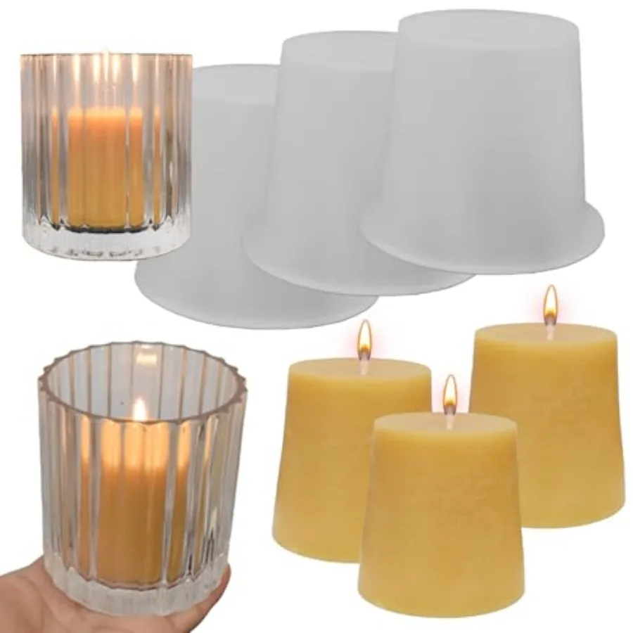 3 Pack Cylinder Candle Mold - Votive Candle - Silicone 3D Molds for Pray, Peony and Home Decor - Resin Casting and Soap Making
3 Pack Cylinder Candle Mold - Votive Candle - Silicone 3D Molds for Pray, Peony and Home Decor - Resin Casting and Soap Making