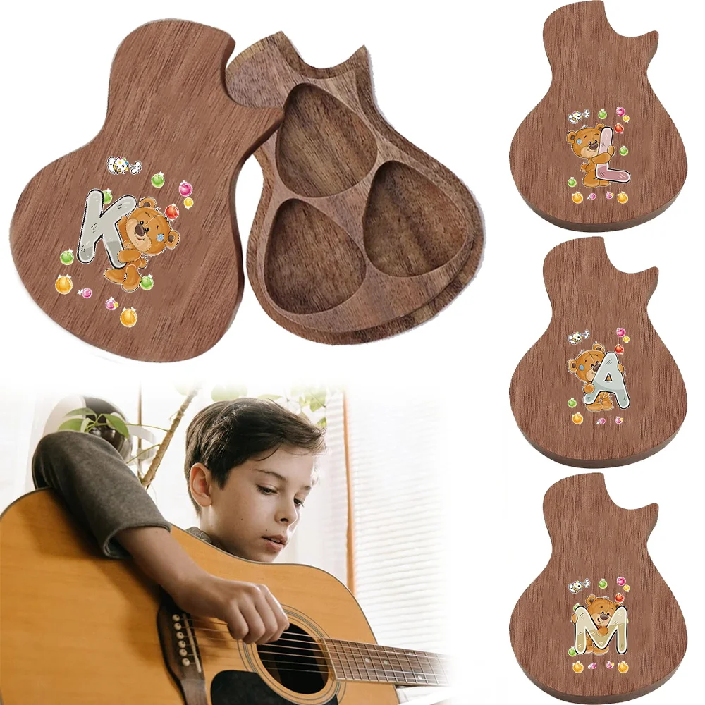 1pc Guitar Shaped Plectrums Case Creative Bass Box Portable Musical Guitar Pick Box With Bear Initial Name 26 Letters Pattern
1pc Guitar Shaped Plectrums Case Creative Bass Box Portable Musical Guitar Pick Box With Bear Initial Name 26 Letters Pattern