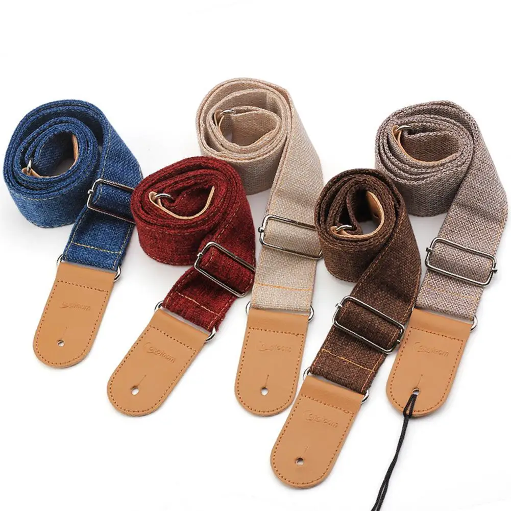 Guitar Strap Comfortable Cotton Linen Length Adjustable Guitar Tail Nail Shoulder Strap For Folk Acoustic Guitar
Guitar Strap Comfortable Cotton Linen Length Adjustable Guitar Tail Nail Shoulder Strap For Folk Acoustic Guitar