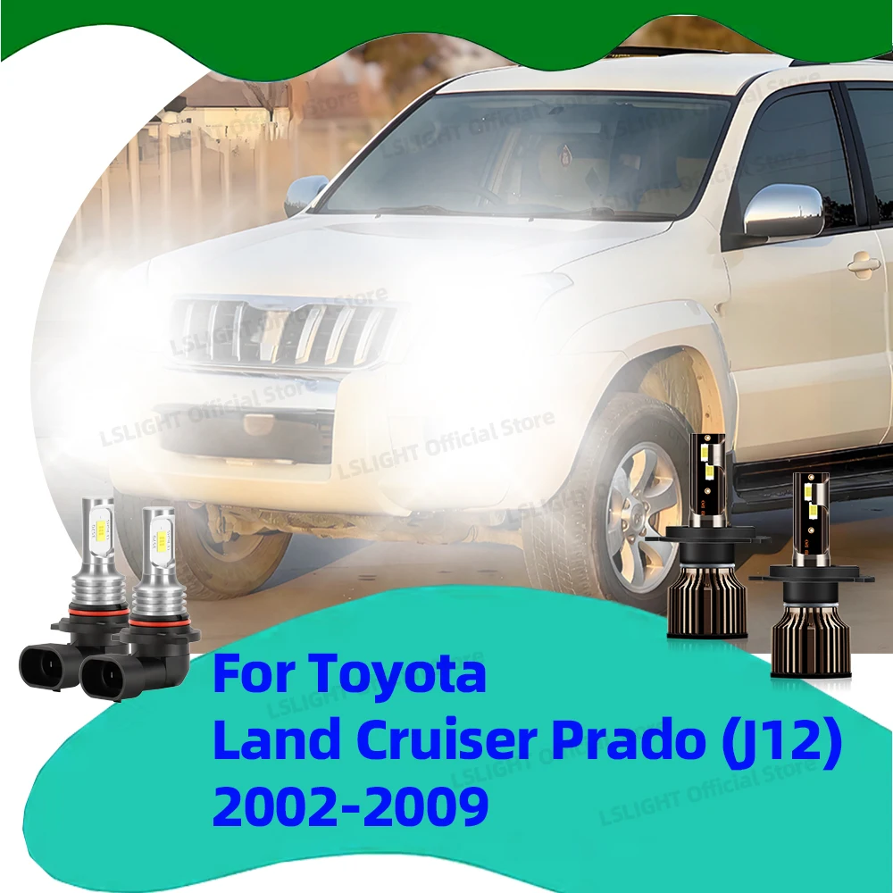 2/4x светодиодные фары Hi/Lo, противотуманные фары 6000K для Toyota Land Cruiser Prado (J12) 2002 2003 2004 2005 2006 2007 2008 2009
2/4x светодиодные фары Hi/Lo, противотуманные фары 6000K для Toyota Land Cruiser Prado (J12) 2002 2003 2004 2005 2006 2007 2008 2009