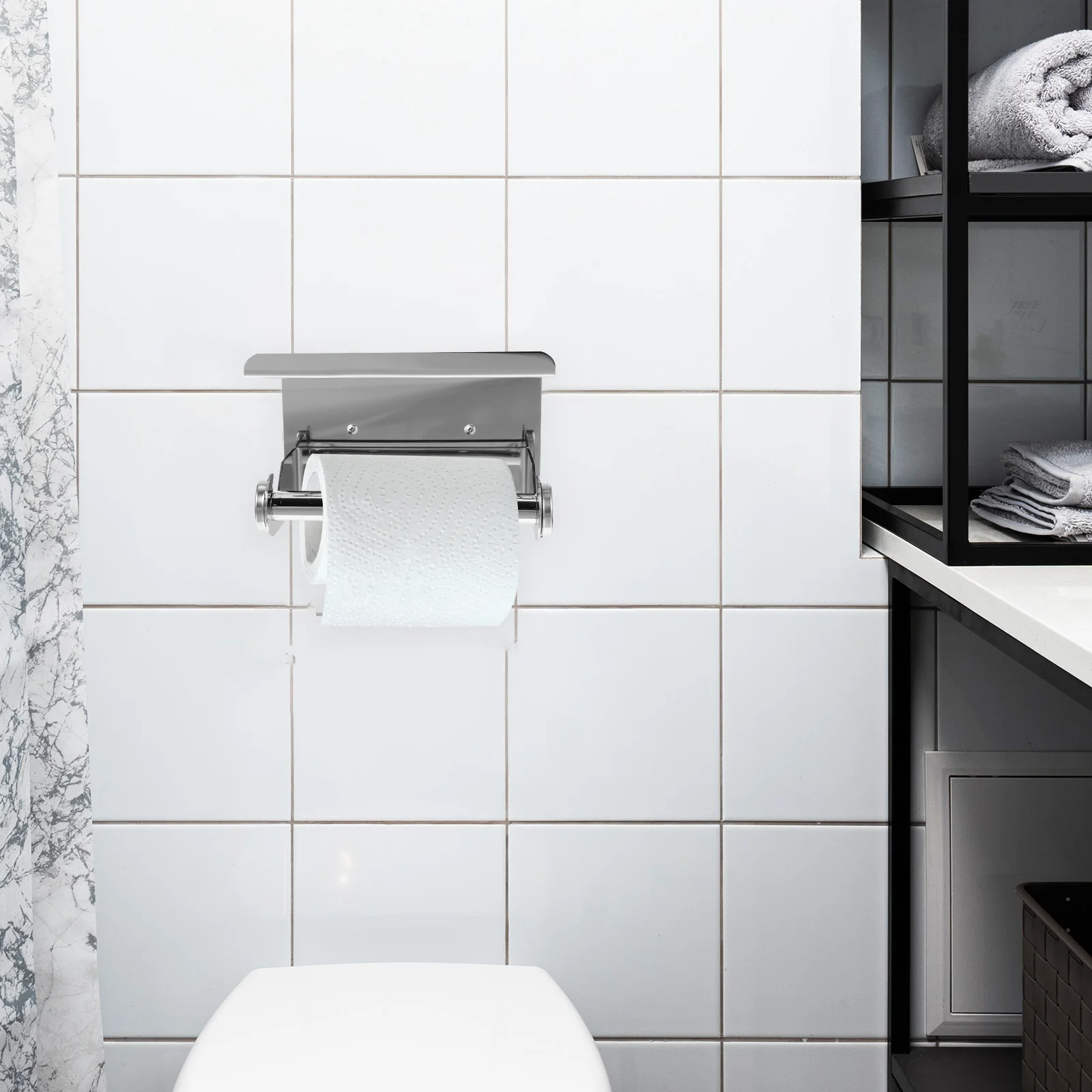 Настенный держатель для туалетной бумаги с полкой, из нержавеющей стали, для ванной комнаты, для рулонов туалетной бумаги и предметов повседневного обихода
Настенный держатель для туалетной бумаги с полкой, из нержавеющей стали, для ванной комнаты, для рулонов туалетной бумаги и предметов повседневного обихода