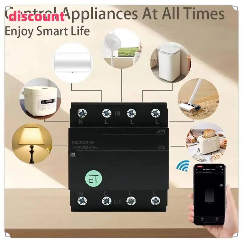 Excellenttqualityy-Tuya WIFI Circuit Breaker Smart Times Timer Relay Switch Voice Remote Control By Tuya Ewelink APP Smart House
Excellenttqualityy-Tuya WIFI Circuit Breaker Smart Times Timer Relay Switch Voice Remote Control By Tuya Ewelink APP Smart House