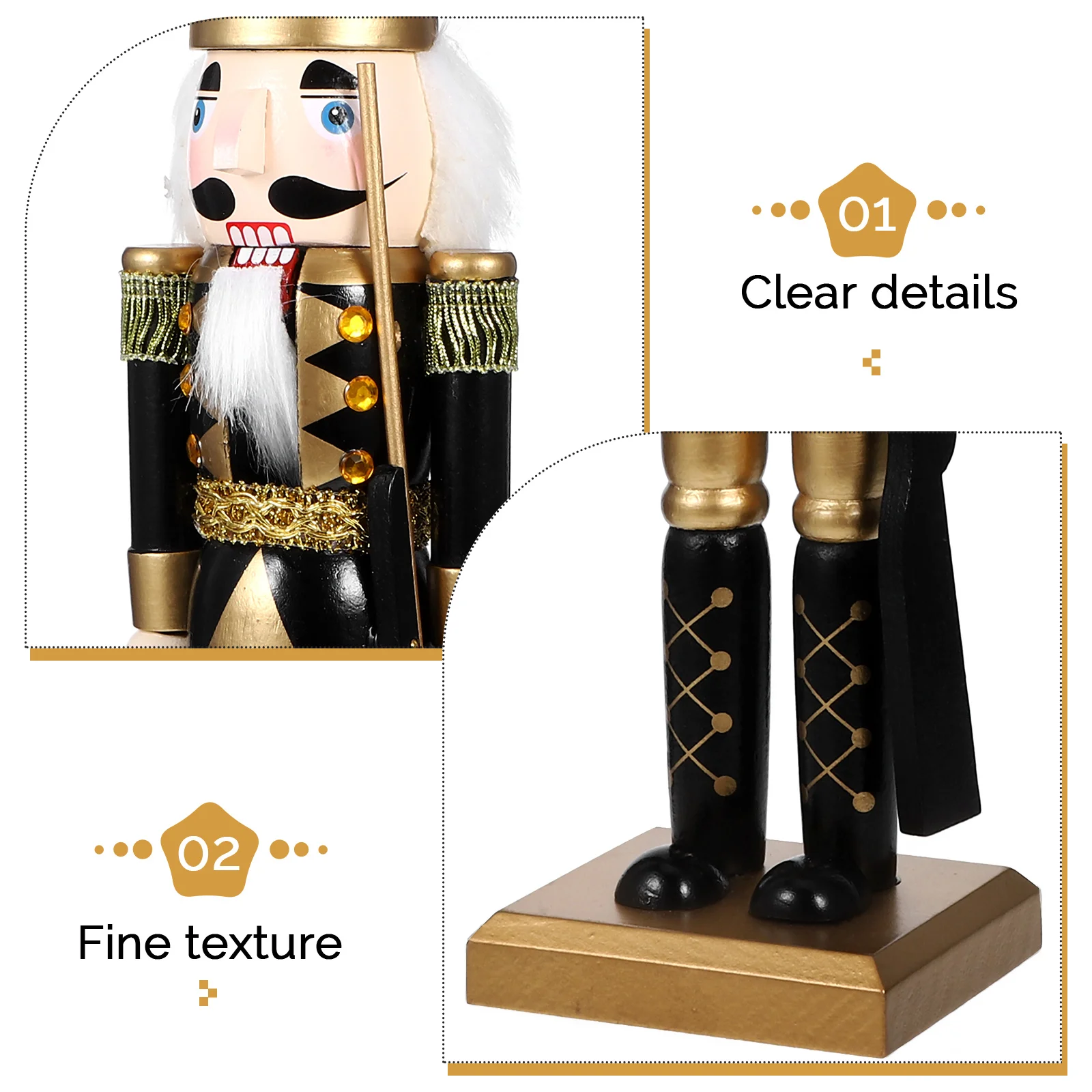 Nutcracker Ornament Desktop Decoration Ornaments Luxury Crafts Figurines Wooden
Nutcracker Ornament Desktop Decoration Ornaments Luxury Crafts Figurines Wooden