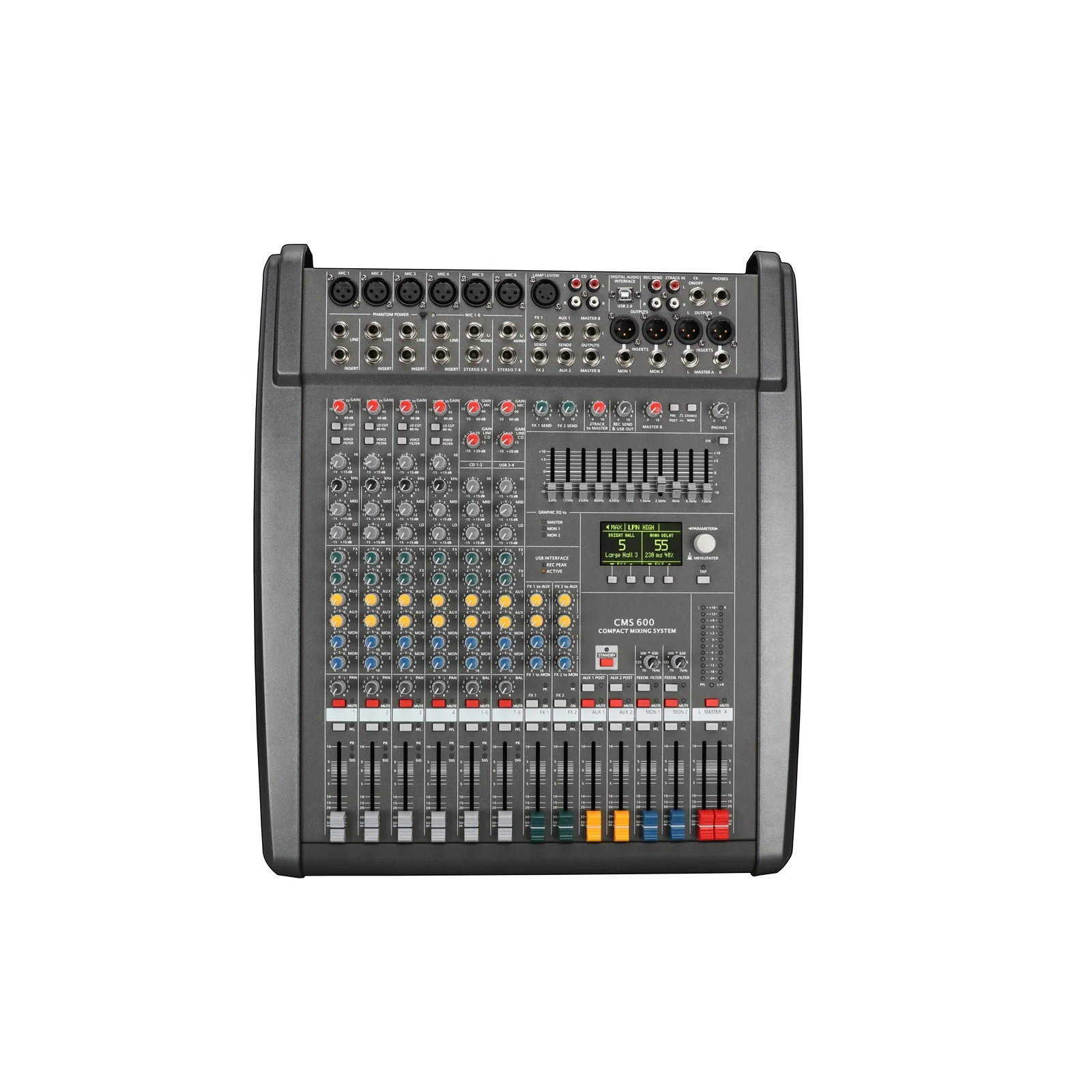 Cms600-3 Professional Mixer, 6-channel High-volume Mixer With Headphone Monitoring Function
Cms600-3 Professional Mixer, 6-channel High-volume Mixer With Headphone Monitoring Function