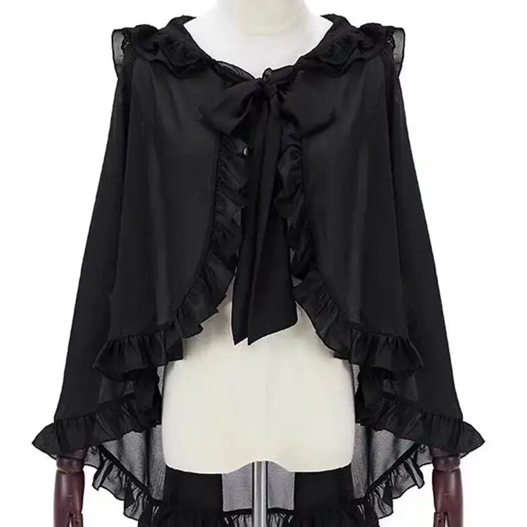 Punk Lolita Style Thin Short Cardigan Women's Long Sleeve Y2k Crop Tops Blouses Shirt Gothic Cosplay Outfits Streetwear
Punk Lolita Style Thin Short Cardigan Women's Long Sleeve Y2k Crop Tops Blouses Shirt Gothic Cosplay Outfits Streetwear