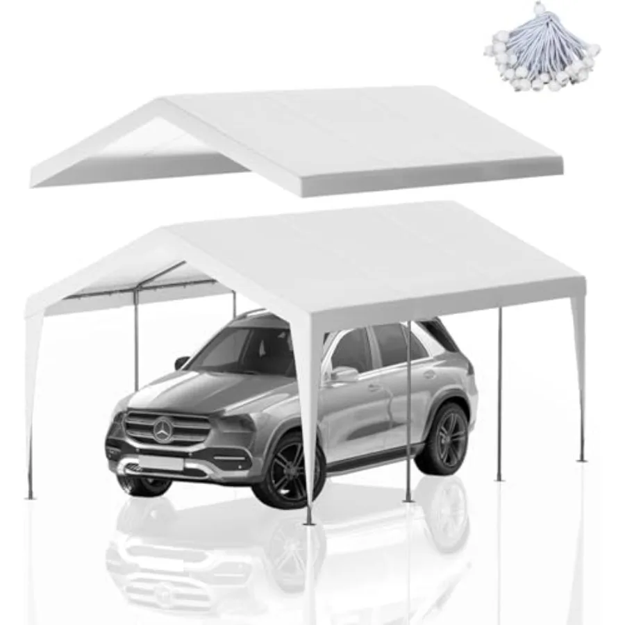 Portable garage shelter canopy cover for car and party tents white PE material 10x20 FT upgraded UV-resistant top cover with 42
Portable garage shelter canopy cover for car and party tents white PE material 10x20 FT upgraded UV-resistant top cover with 42