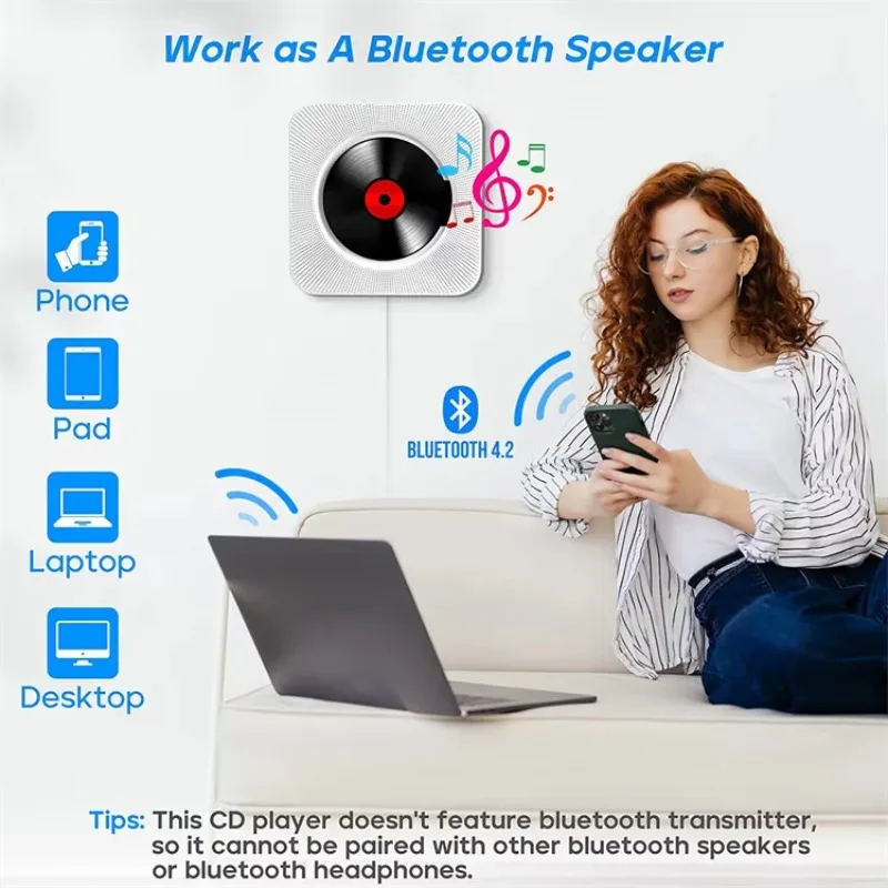 Hooqu Portable Music Player With Radio CD Casette Player Wall Mountable Gramophone CD Player
Hooqu Portable Music Player With Radio CD Casette Player Wall Mountable Gramophone CD Player