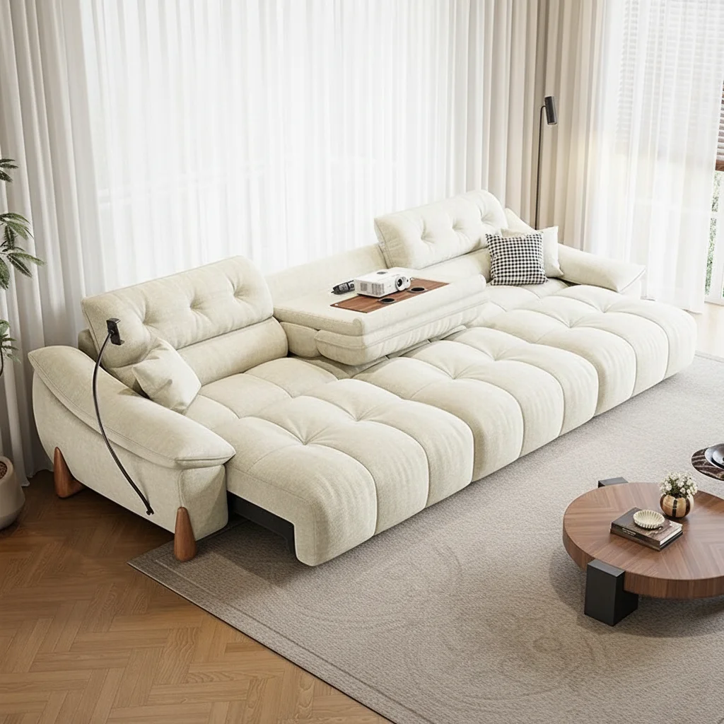 #Lawrence Space Capsule Zero-Wall Smart Sectional Sofa Set Modular Electric Functional Cream Chenille Velvet Sofa Bed
#Lawrence Space Capsule Zero-Wall Smart Sectional Sofa Set Modular Electric Functional Cream Chenille Velvet Sofa Bed