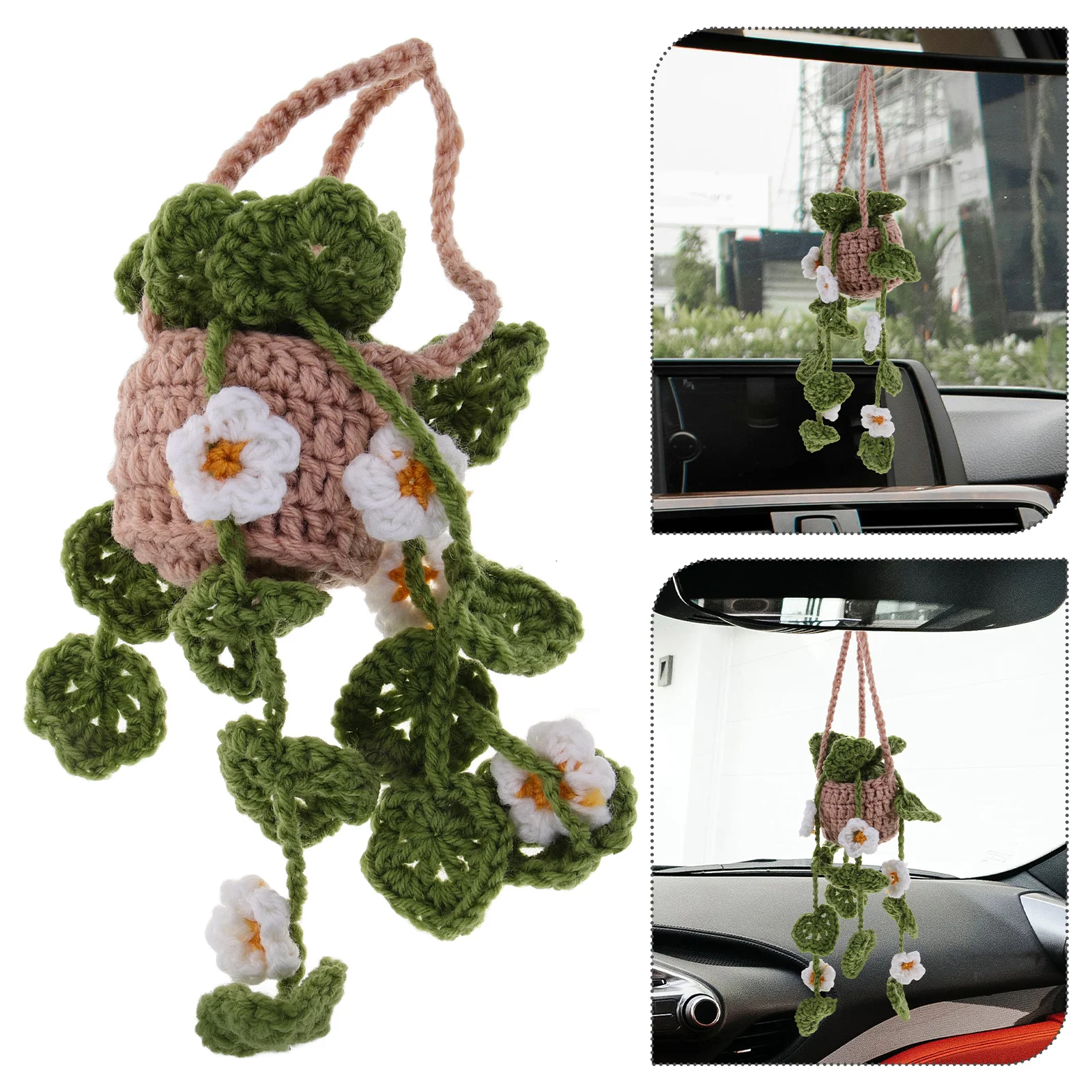Plant Hanging Ornament Woven Polyester Accessory Easy Install For Rearview Elegant Interior Decor Charm Crochet Hanging
Plant Hanging Ornament Woven Polyester Accessory Easy Install For Rearview Elegant Interior Decor Charm Crochet Hanging