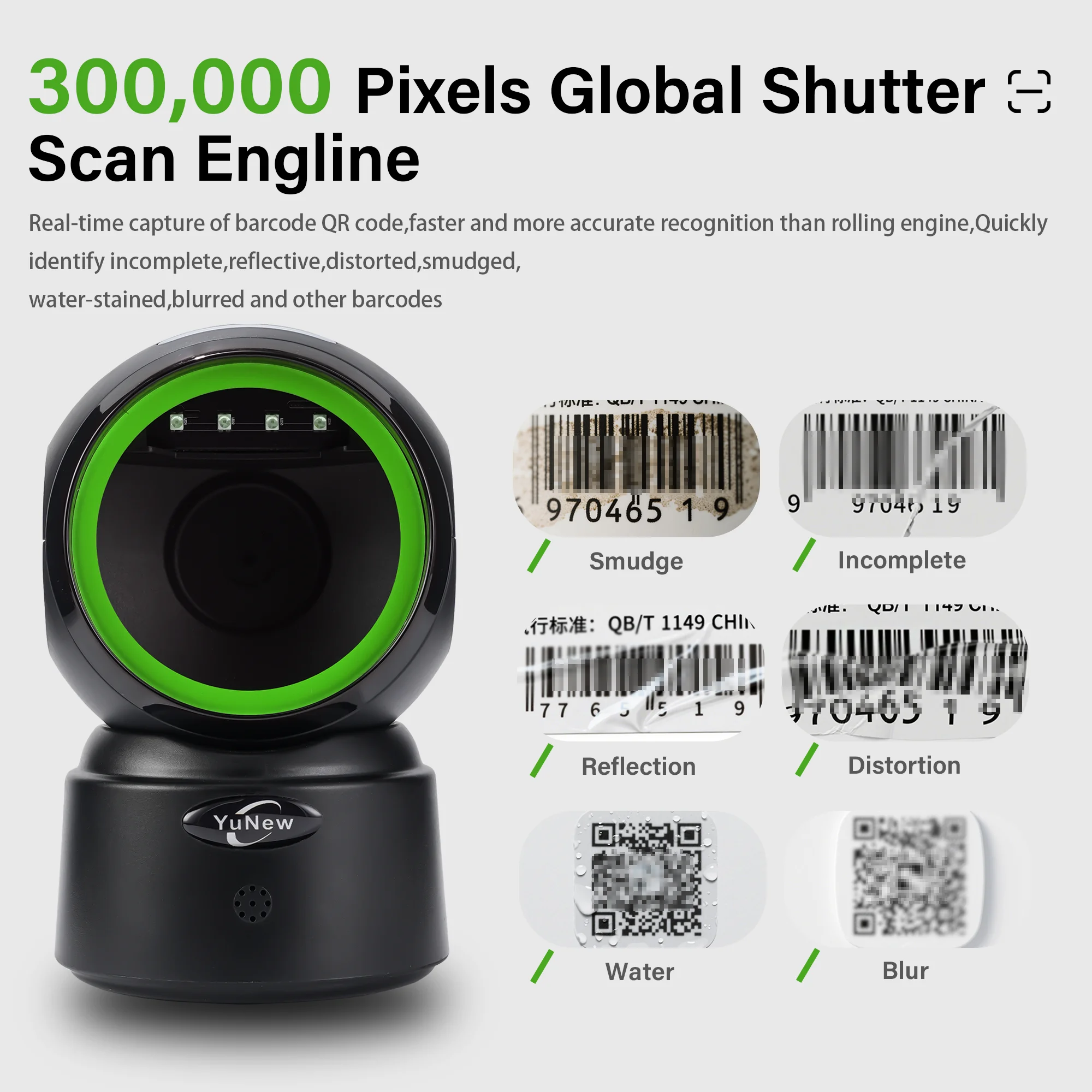 2D QR Code Platform Scanner Wired USB Automatic Sensing Desktop Fixed Barcode Scanner For Supermarket Cashier POS Payment
2D QR Code Platform Scanner Wired USB Automatic Sensing Desktop Fixed Barcode Scanner For Supermarket Cashier POS Payment