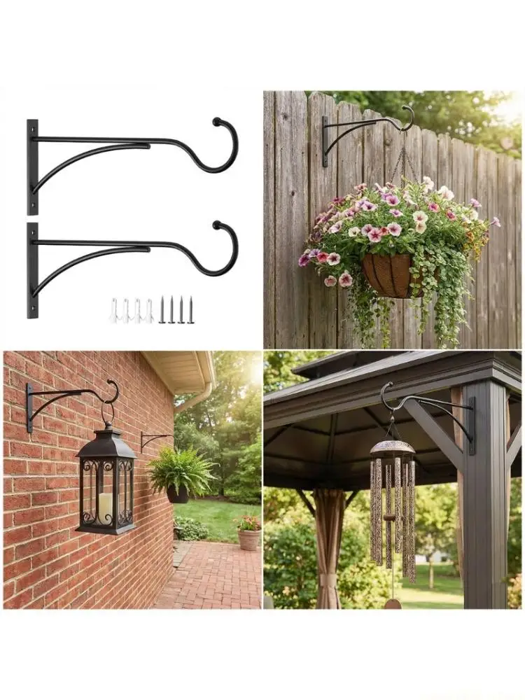 QX2E 2pack Iron Wall Hook for Hanging Plant & Wind Chimes Easy-to-Install Metal Brackets for Outdoor Home Decoration
QX2E 2pack Iron Wall Hook for Hanging Plant & Wind Chimes Easy-to-Install Metal Brackets for Outdoor Home Decoration
