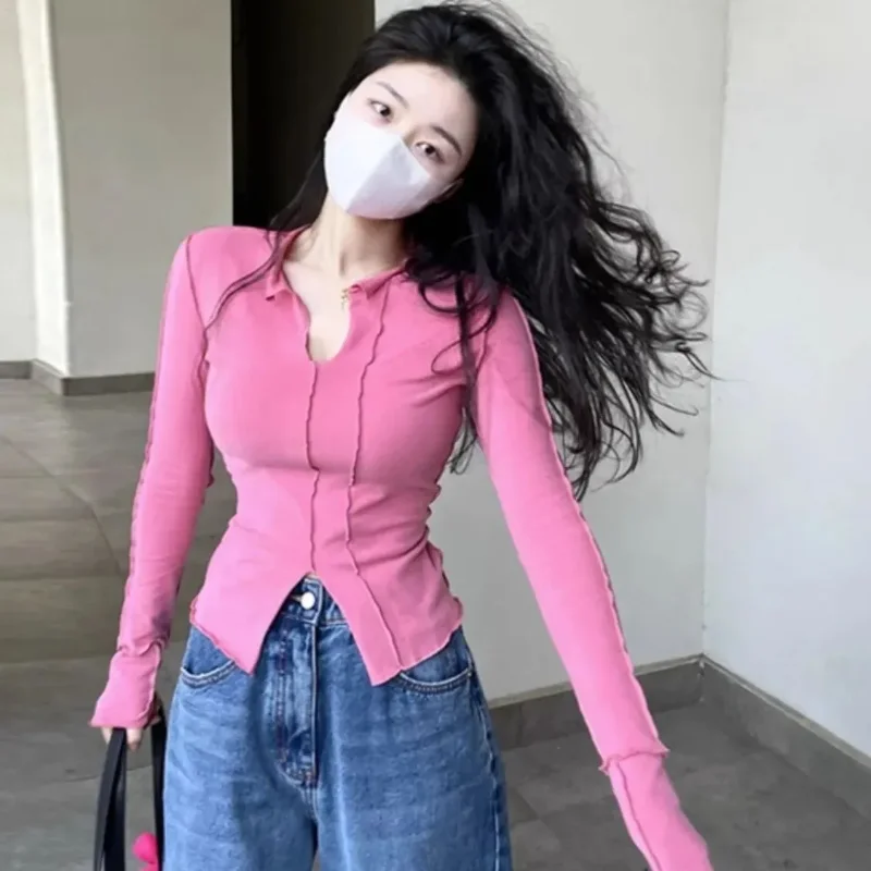 Женская футболка с длинным рукавом на правом плече, новый низ, облегающий крой и короткий топ
Женская футболка с длинным рукавом на правом плече, новый низ, облегающий крой и короткий топ