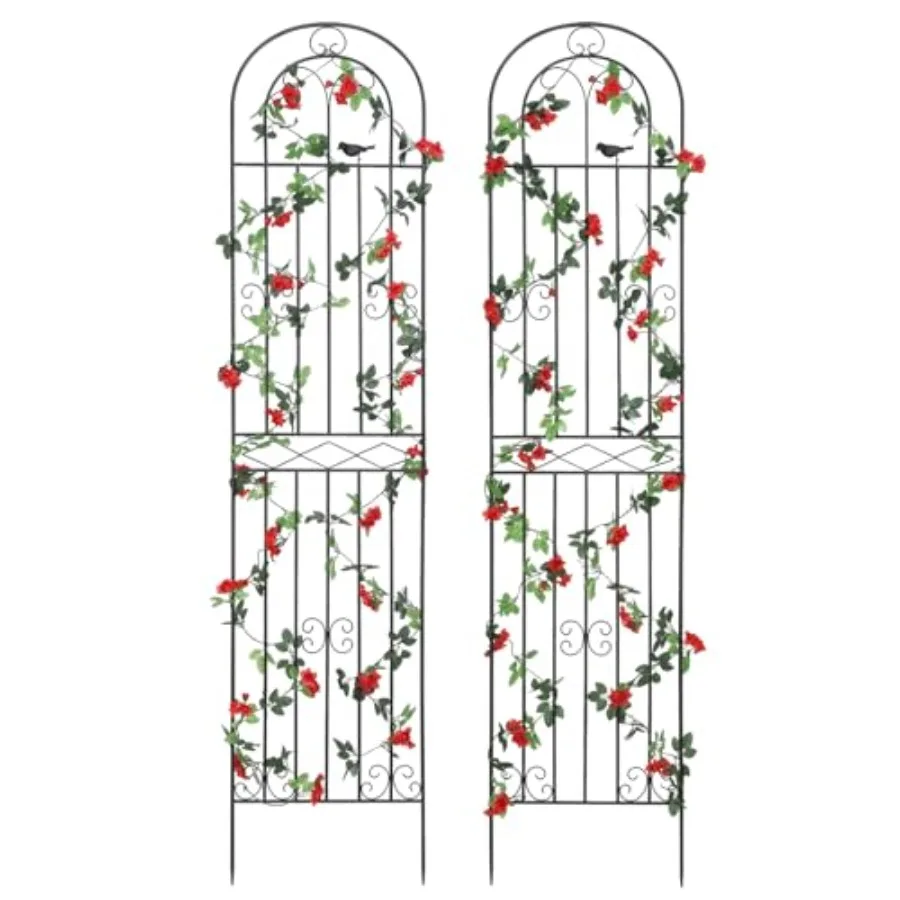 x 19.7" W Metal Garden Trellis wit Black Coating, Wire Lattice Grid Panel for Climbing Plants Outdoor Roses Vine Cucumbers Vege
x 19.7" W Metal Garden Trellis wit Black Coating, Wire Lattice Grid Panel for Climbing Plants Outdoor Roses Vine Cucumbers Vege