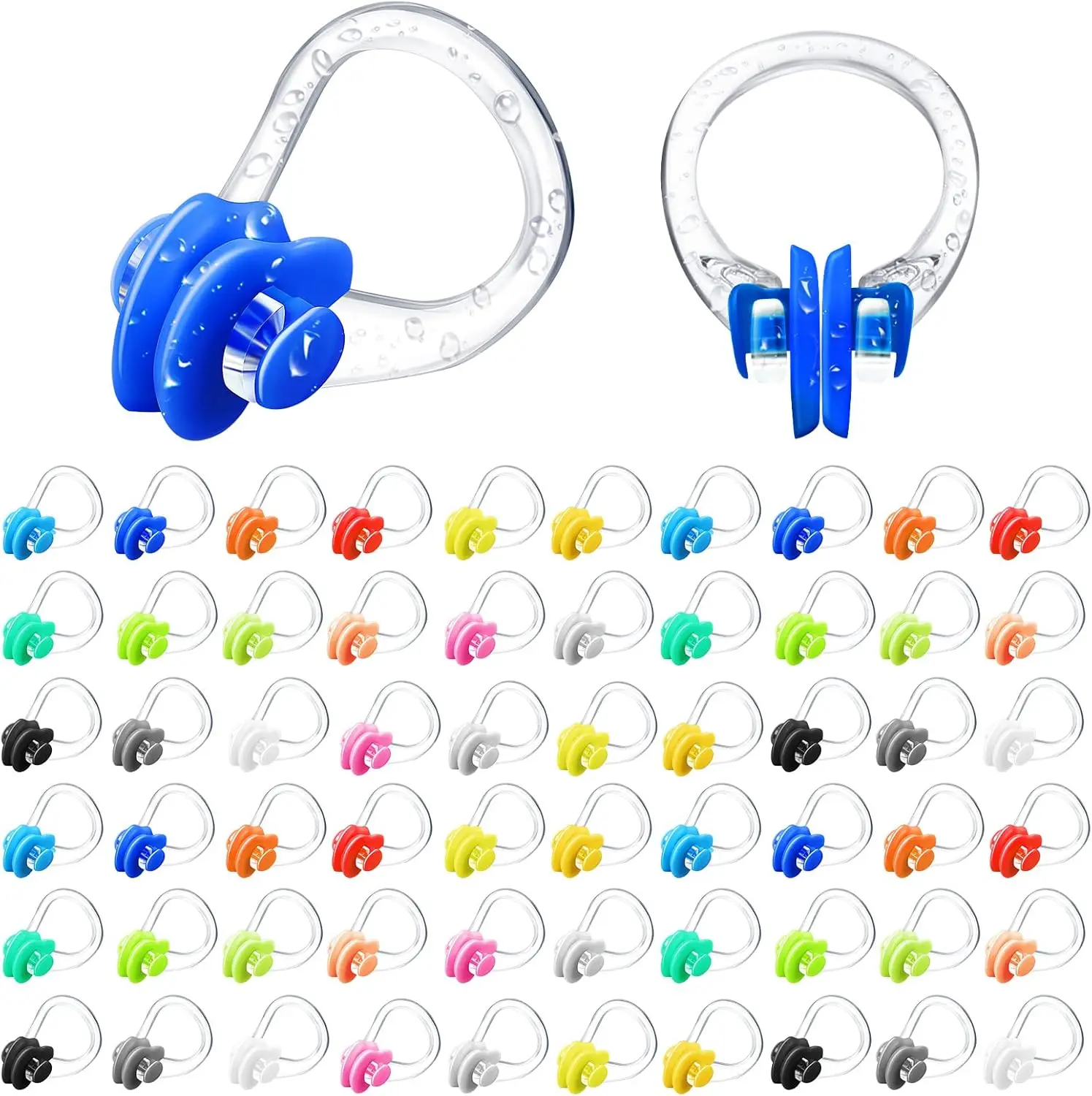 Swimming Nose Clips 100 Pack Silicone Nose Plugs for Kids Adults Waterproof for Pool Surfing Diving, 15 Colors
Swimming Nose Clips 100 Pack Silicone Nose Plugs for Kids Adults Waterproof for Pool Surfing Diving, 15 Colors