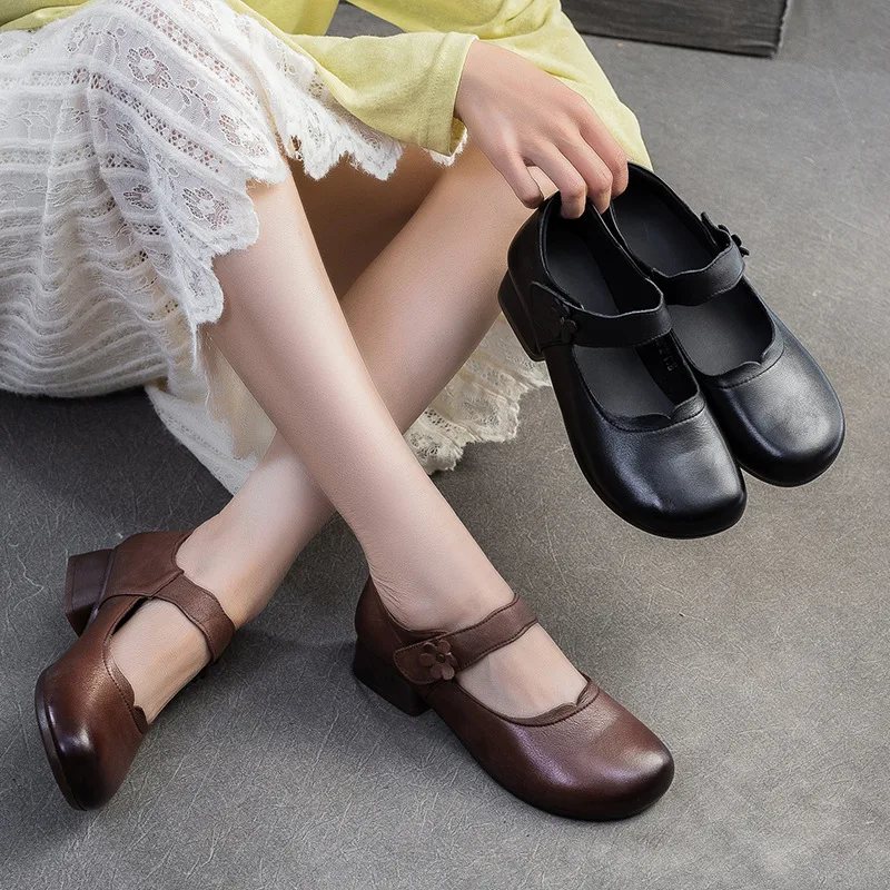 Genuine Leather Women's Pumps Luxury Handmade Quality 2026 Autumn Round Toe Soft Leather Round Toe Comfortable High Heels Woman
Genuine Leather Women's Pumps Luxury Handmade Quality 2026 Autumn Round Toe Soft Leather Round Toe Comfortable High Heels Woman