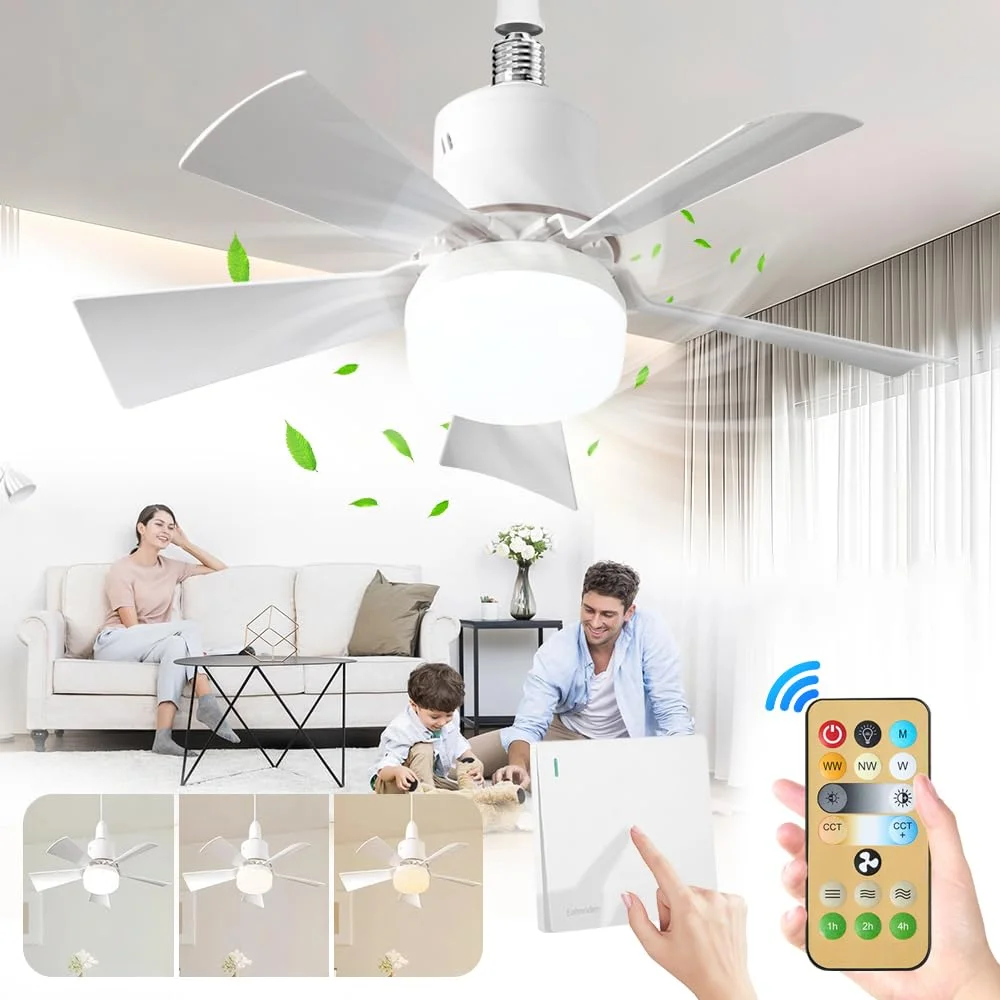 Detachable Socket Fan Light with Five-Leaf & Remote Control Ceiling Fan Light Ceiling Fans with Lights for Living Room Bedroom
Detachable Socket Fan Light with Five-Leaf & Remote Control Ceiling Fan Light Ceiling Fans with Lights for Living Room Bedroom