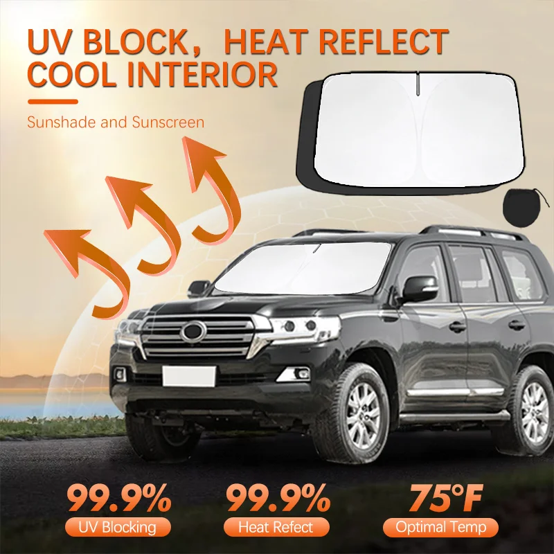 For Toyota Land Cruiser Car Sun Viso Front Window Windshield Sunshade Heat Insulation Summer Sun UV Protection Auto Accessories
For Toyota Land Cruiser Car Sun Viso Front Window Windshield Sunshade Heat Insulation Summer Sun UV Protection Auto Accessories