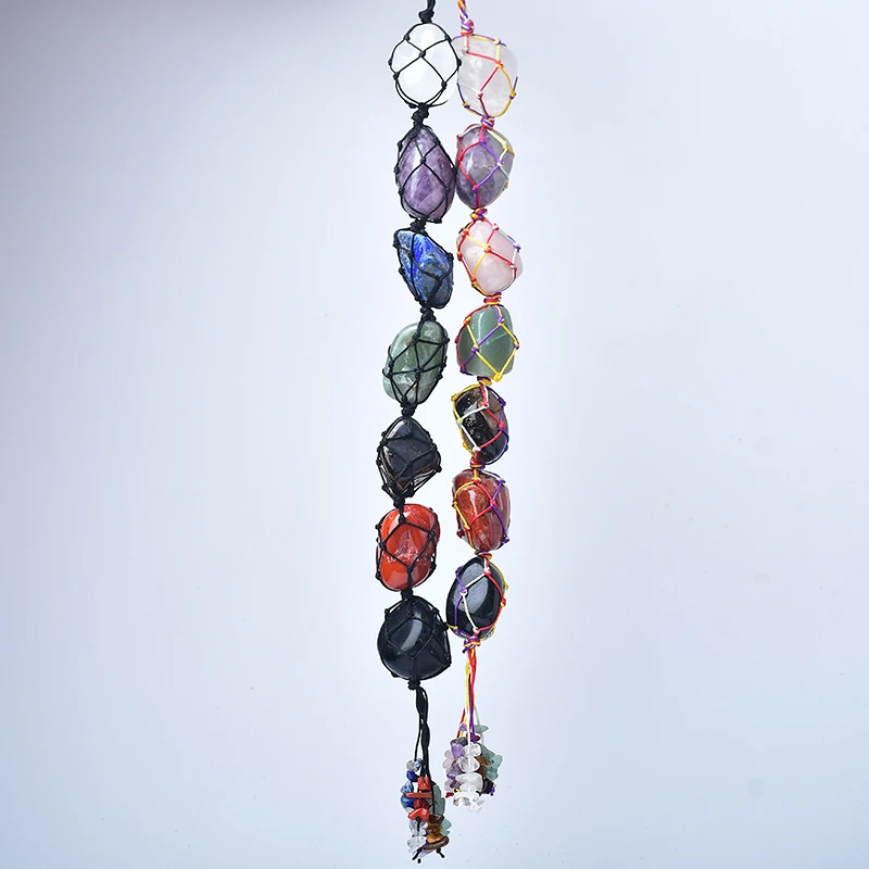 Natural Crysta 7 Chakras Tassel Spiritual Crystal Stone Pendant Hand woven pendant Interior & home decoration Car Accessories
Natural Crysta 7 Chakras Tassel Spiritual Crystal Stone Pendant Hand woven pendant Interior & home decoration Car Accessories