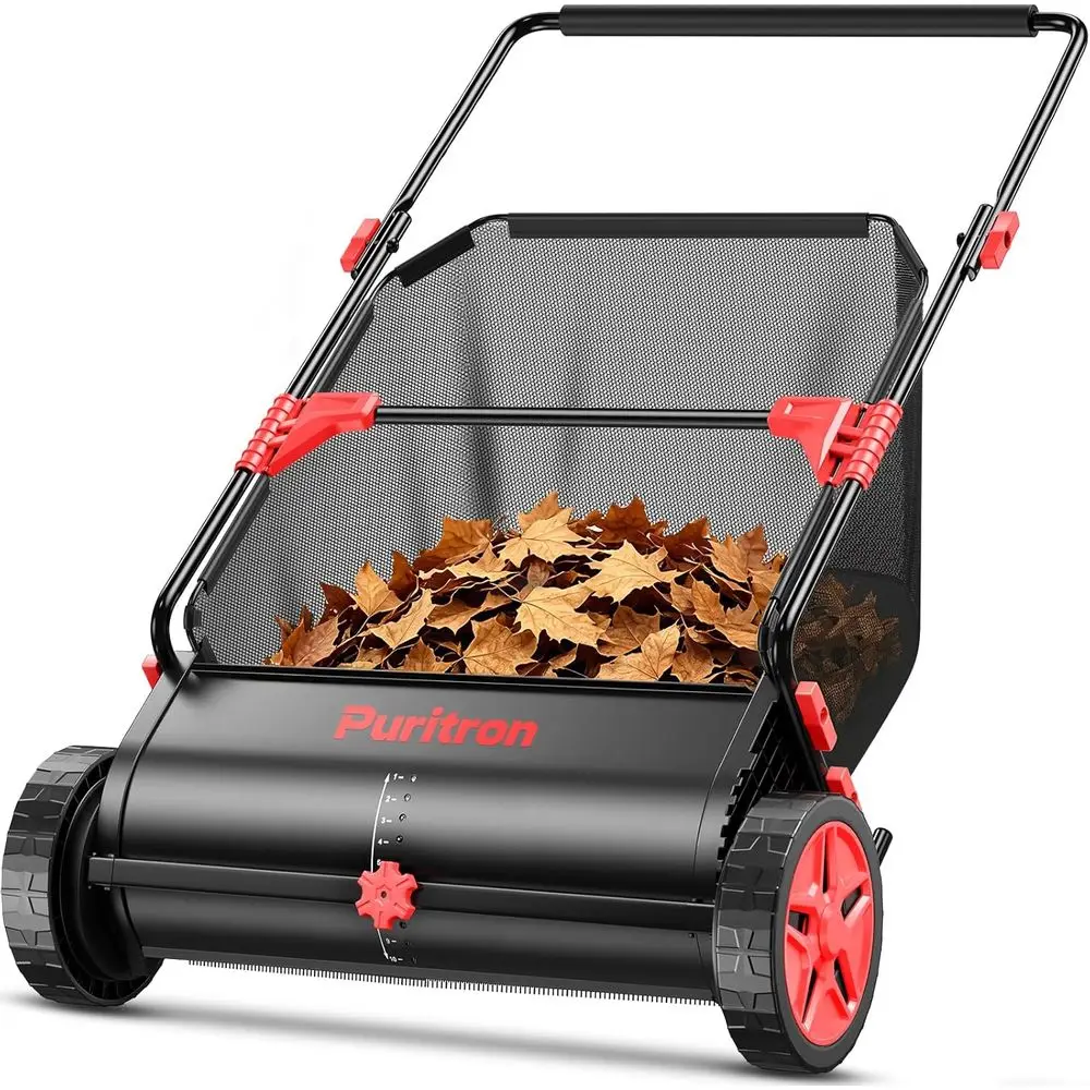 Push Lawn Sweeper, 26 Inch Lea & Grass Collector, Strong Rubber Wheels & Heavy Duty Thickened Steel Durable to Use with Large ac
Push Lawn Sweeper, 26 Inch Lea & Grass Collector, Strong Rubber Wheels & Heavy Duty Thickened Steel Durable to Use with Large ac