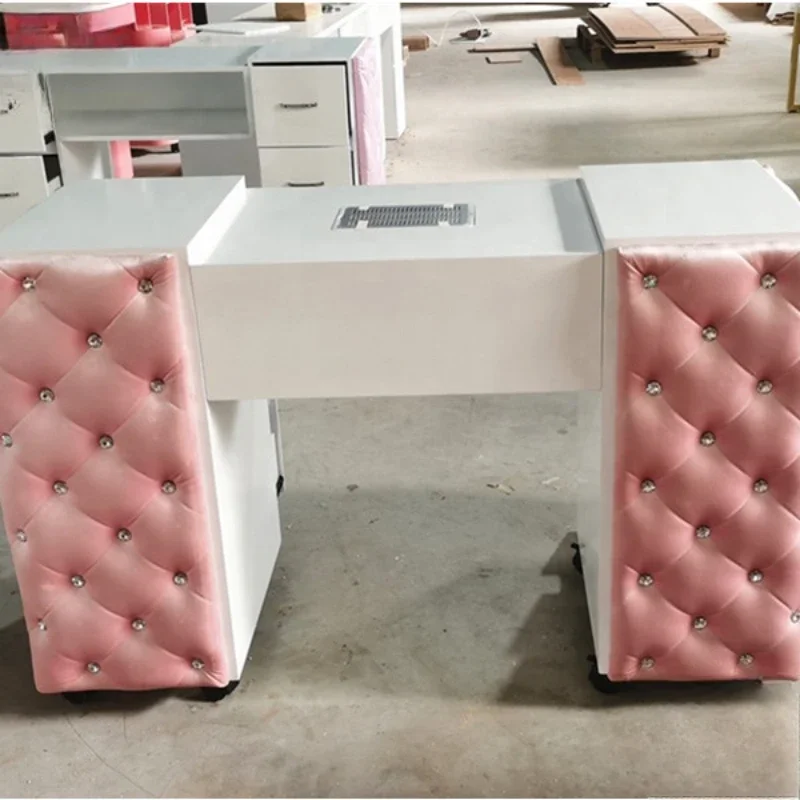 Pink Nail Tech Manicure Tables Pedicure Salon Furniture Nail Desk With Dust Collector
Pink Nail Tech Manicure Tables Pedicure Salon Furniture Nail Desk With Dust Collector
