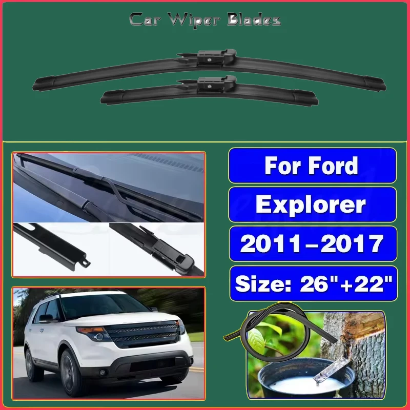 Car Wiper Blades For Ford Explorer 2011-2017 Windshield Windscreen Front Window Blades 26"+22" Car Accessories
Car Wiper Blades For Ford Explorer 2011-2017 Windshield Windscreen Front Window Blades 26"+22" Car Accessories