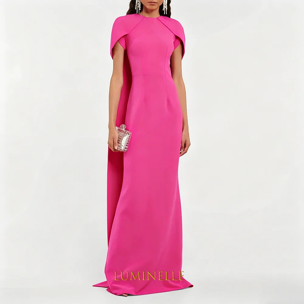 Hot Pink Formal Evening Dresses Mermaid O Neck Elegant Wedding Guest Gowns Long Criss-Cross Watteau Train Prom Dress 2026
Hot Pink Formal Evening Dresses Mermaid O Neck Elegant Wedding Guest Gowns Long Criss-Cross Watteau Train Prom Dress 2026