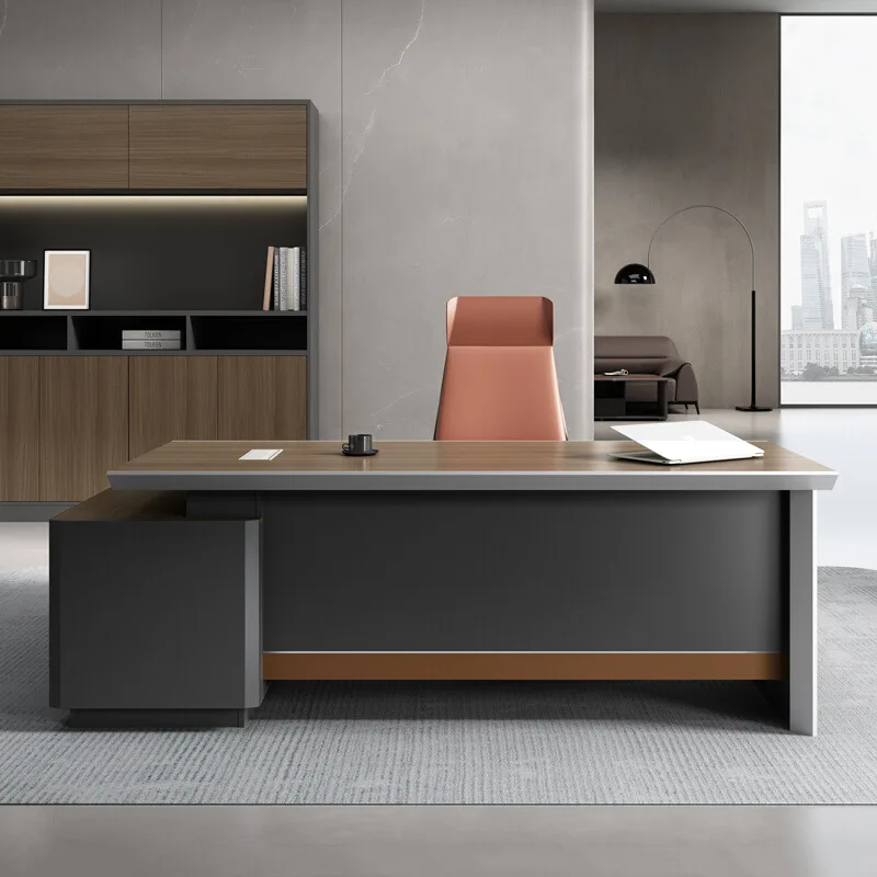 Light luxury boss table, office table and chair combination, simple and modern president table, leadership office furniture
Light luxury boss table, office table and chair combination, simple and modern president table, leadership office furniture