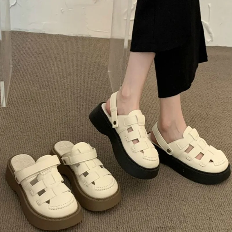 Сланцы женские на платформе, пляжная обувь с закрытым носком, скандалы, римские сандалии, летние тапки, тапочки, лето 2024 
Сланцы женские на платформе, пляжная обувь с закрытым носком, скандалы, римские сандалии, летние тапки, тапочки, лето 2024