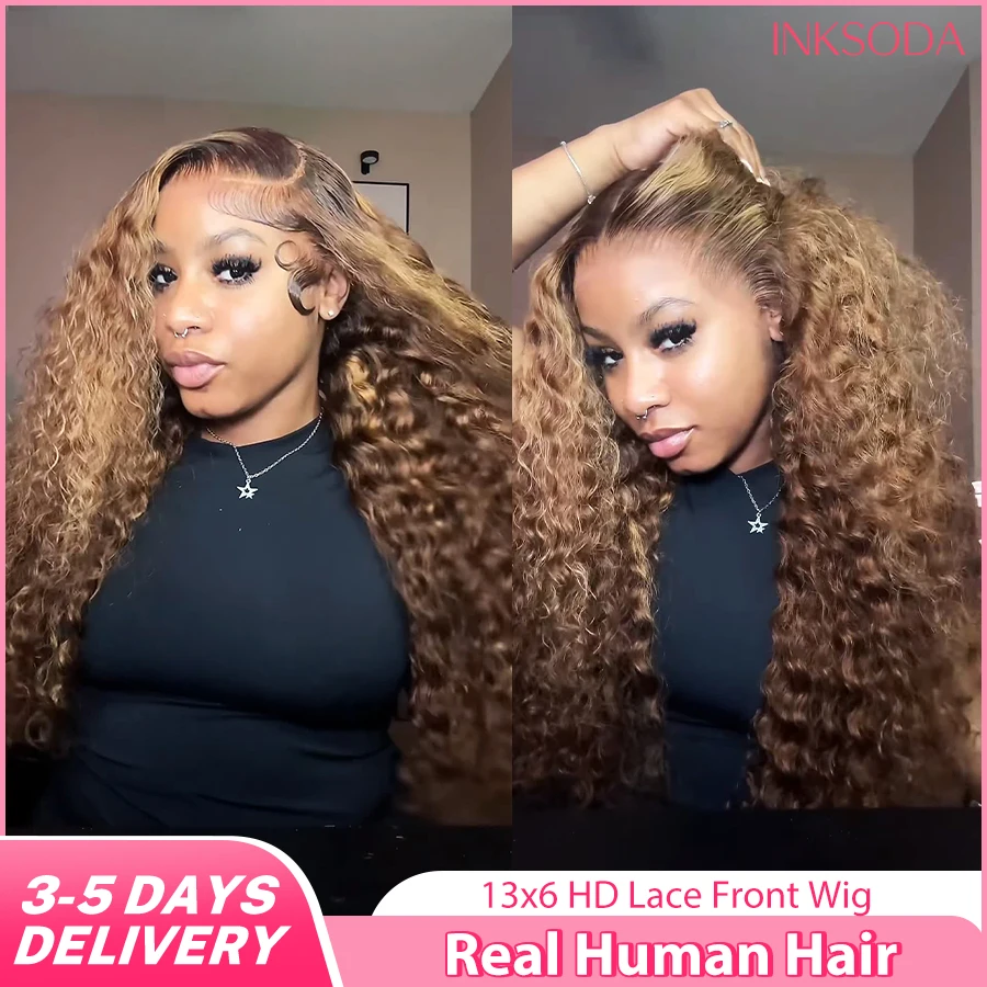 220% Density 36 Inch Highlight Curly Wig Deep Wave 13x4 13x6 HD Lace Frontal Wig Human Hair Colored P4/27 Ombre Brown Blonde Lace Front Wigs For Women Brazilian Human Hair Colored Wigs Pre-Plucked Prebleached Curly Human Hair Wigs
220% Density 36 Inch Highlight Curly Wig Deep Wave 13x4 13x6 HD Lace Frontal Wig Human Hair Colored P4/27 Ombre Brown Blonde Lace Front Wigs For Women Brazilian Human Hair Colored Wigs Pre-Plucked Prebleached Curly Human Hair Wigs