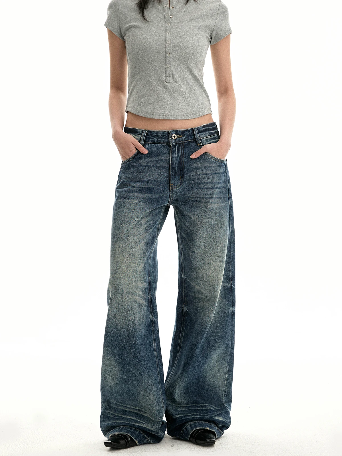 Американские винтажные джинсы с низкой талией, женские свободные прямые брюки для похудения, повседневные прямые джинсы
Американские винтажные джинсы с низкой талией, женские свободные прямые брюки для похудения, повседневные прямые джинсы