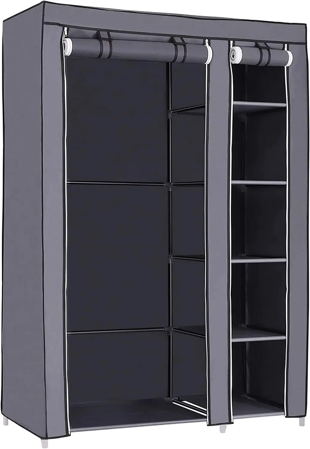 43 Inch Portable Clothes Closet Wardrobe with Non-Woven Fabric and Hanging Rod Quick and Easy to Assemble Gray ULSF007G
43 Inch Portable Clothes Closet Wardrobe with Non-Woven Fabric and Hanging Rod Quick and Easy to Assemble Gray ULSF007G