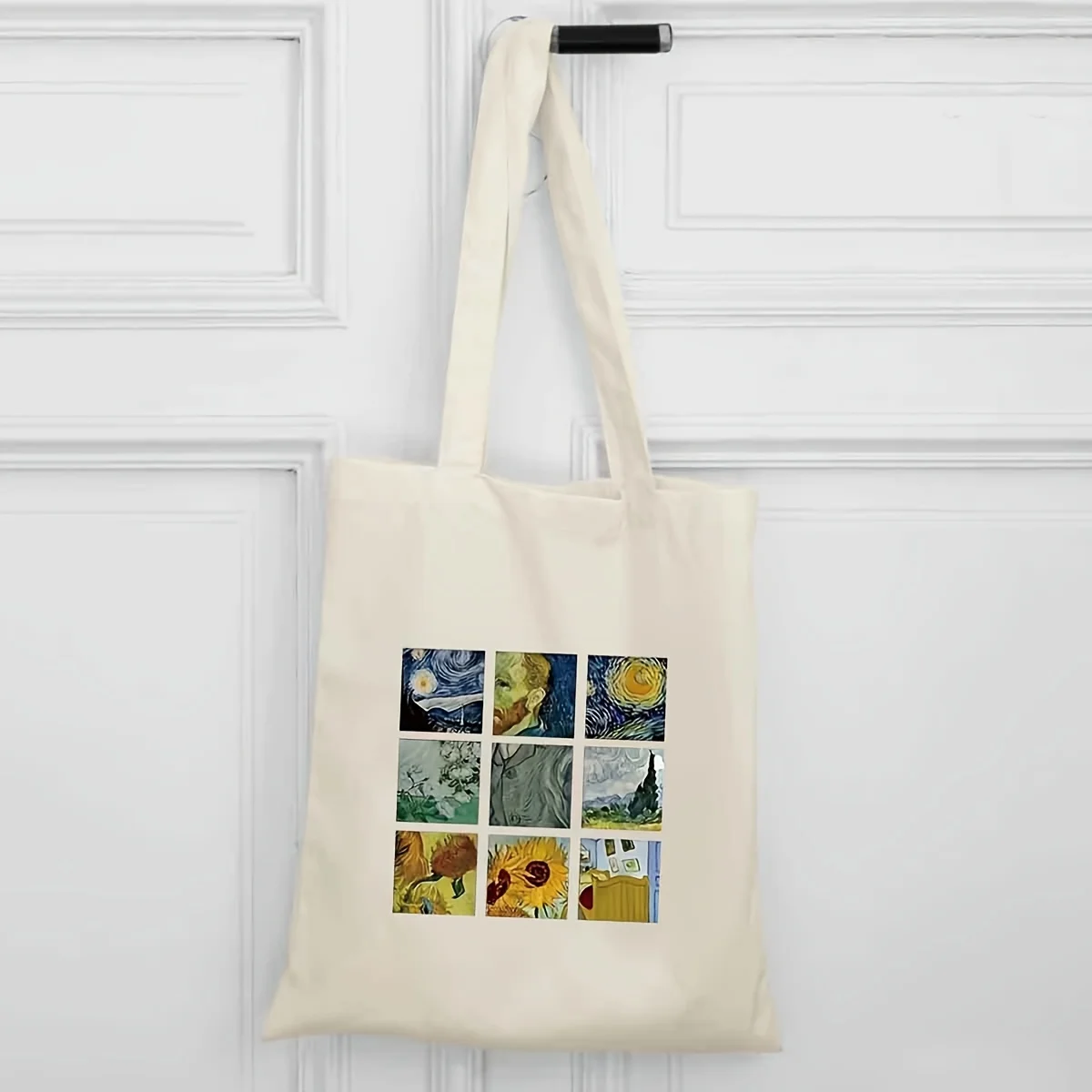 Printed Canvas Tote Bag for Women Large Capacity Fixed Shoulder Straps Unlined Artwork Pattern Durable Baigou Canvas
Printed Canvas Tote Bag for Women Large Capacity Fixed Shoulder Straps Unlined Artwork Pattern Durable Baigou Canvas
