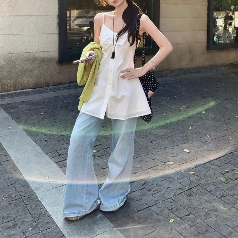 Fashion Folds Button Korean Basic Tanks Summer New Solid Color Tops Female Clothing Commute V-Neck Aura Waist Sleeveless Camis
Fashion Folds Button Korean Basic Tanks Summer New Solid Color Tops Female Clothing Commute V-Neck Aura Waist Sleeveless Camis