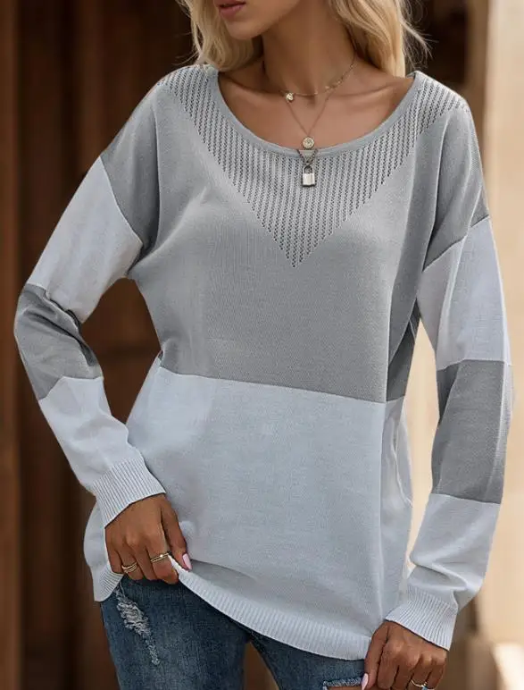 2026 Elegant Autumn Casual Loose Round Neck Base Transparent Mesh Knitted Sweater Pullover Tops for Women
2026 Elegant Autumn Casual Loose Round Neck Base Transparent Mesh Knitted Sweater Pullover Tops for Women