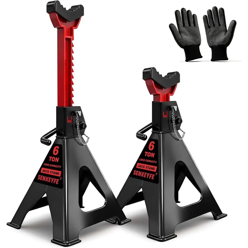 6 Ton Capacity Double Pin Lock Jack Stands with Rubber Cover, 15-23 Height Range, Suitable for Cars, Trucks, and More
6 Ton Capacity Double Pin Lock Jack Stands with Rubber Cover, 15-23 Height Range, Suitable for Cars, Trucks, and More