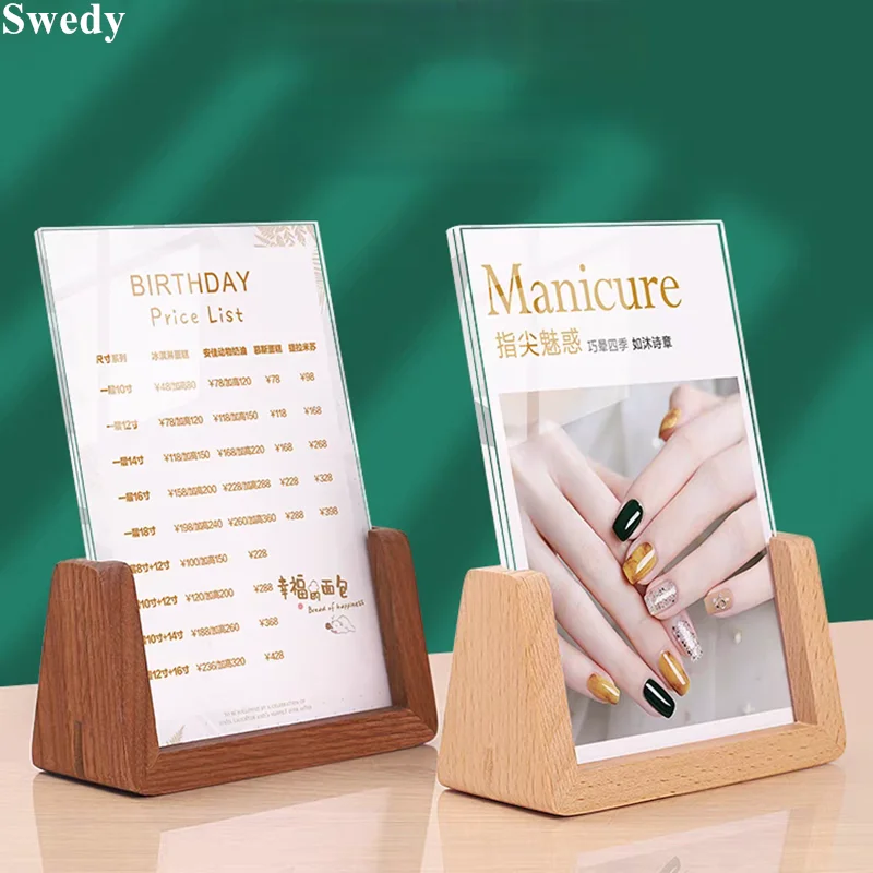 A6 100X150mm Wooden Wedding Table Poster Photo Picture Frames Menu Paper Price Label Holder Acrylic Sign Holder Display Stand
A6 100X150mm Wooden Wedding Table Poster Photo Picture Frames Menu Paper Price Label Holder Acrylic Sign Holder Display Stand