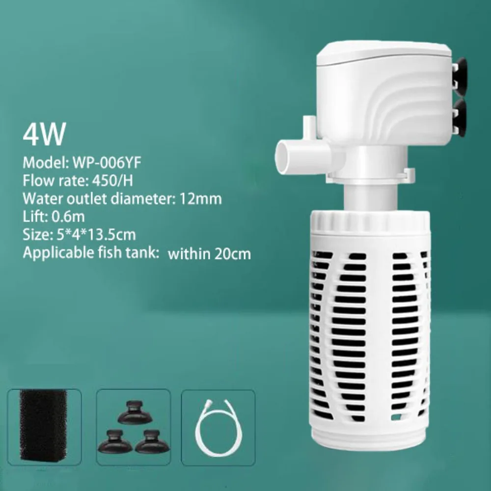 Water Purifier Silent Aquarium Filter Pump 3 in 1 Submersible Aquarium Internal Filter Suction Cup White Oxygen Air Pump Home
Water Purifier Silent Aquarium Filter Pump 3 in 1 Submersible Aquarium Internal Filter Suction Cup White Oxygen Air Pump Home