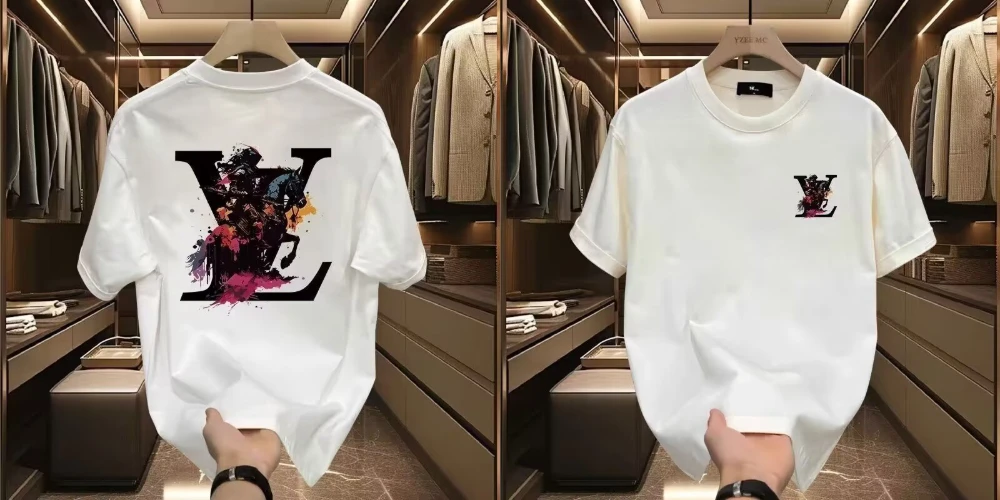 Trends Men's Short-sleeved T-shirt Korean Version of Casual T-shirt Trend Light Luxury Cotton T-shirt Men's and Women's Tops
Trends Men's Short-sleeved T-shirt Korean Version of Casual T-shirt Trend Light Luxury Cotton T-shirt Men's and Women's Tops