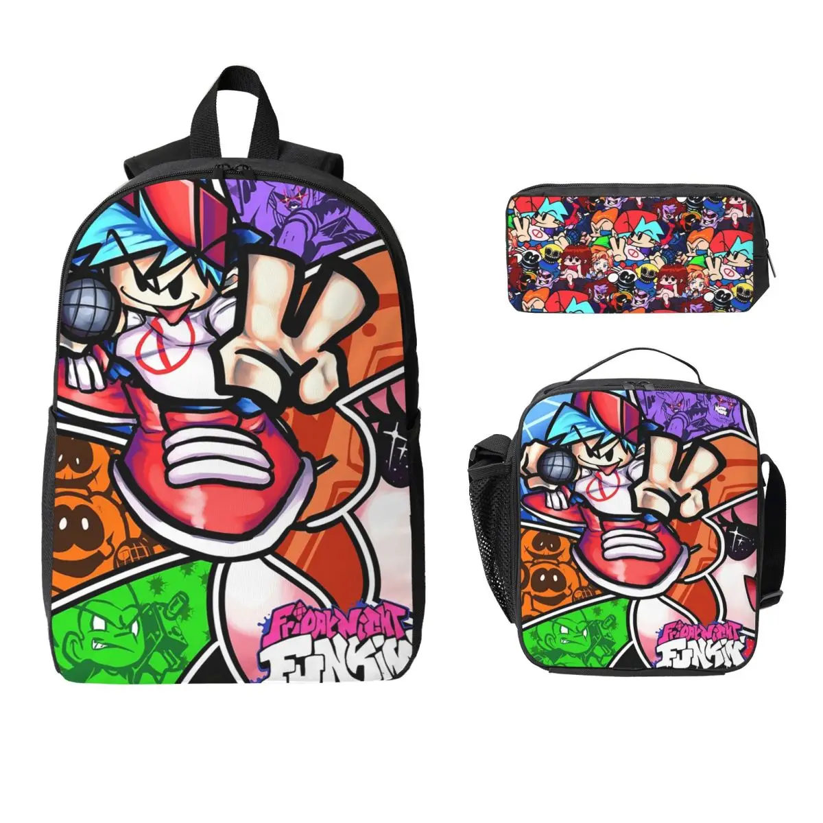 Friday Night Funkin Poster Backpack Boys Girls BookBag School Bag Computer Shoulder Bags 3ps Insulated Lunch Bag Pencil Case
Friday Night Funkin Poster Backpack Boys Girls BookBag School Bag Computer Shoulder Bags 3ps Insulated Lunch Bag Pencil Case