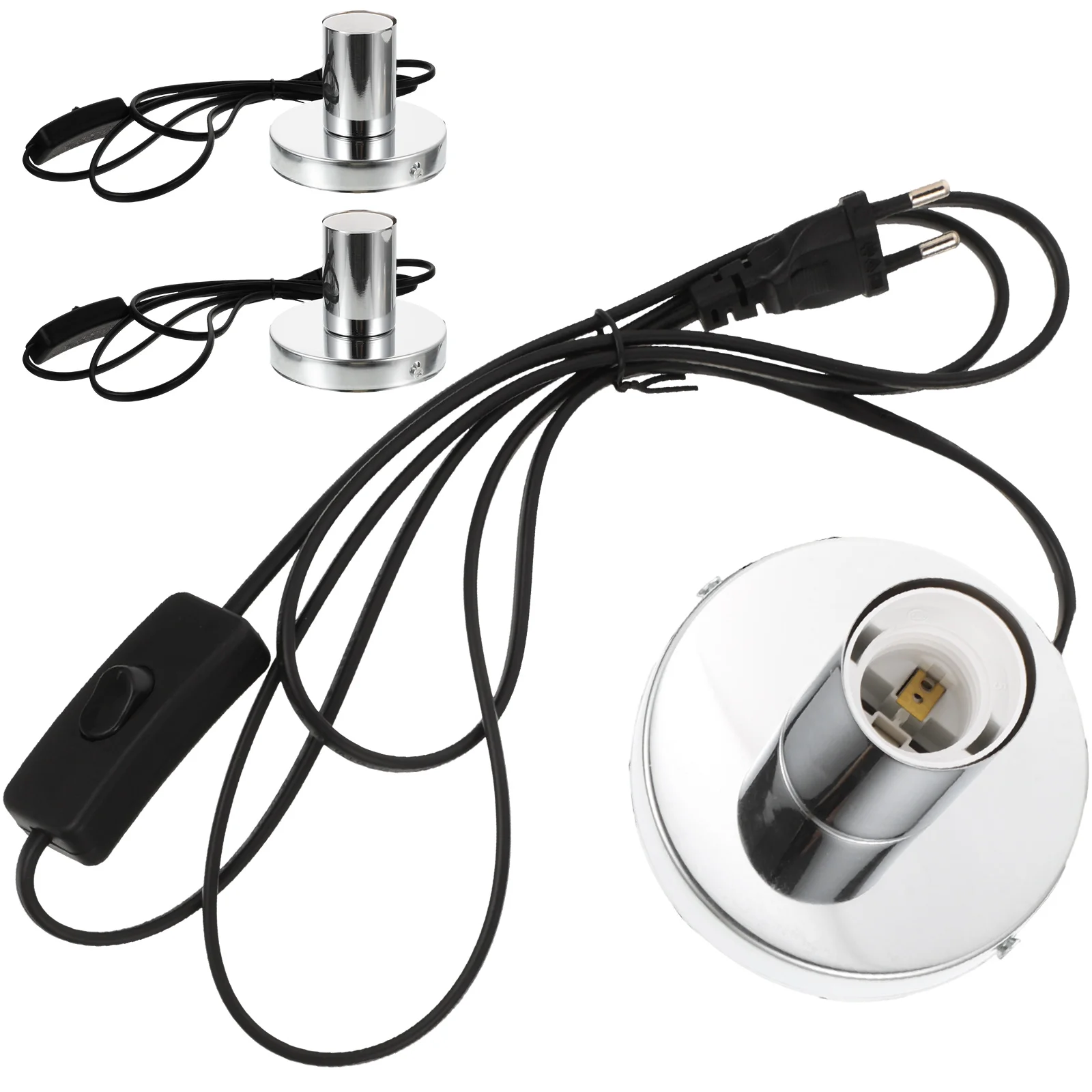 3pcs E27 Light Bulb Socket Corded Lamp Base Eu Plug Durable Aluminum Non-Slip Easy Installation For Led Incandescent Bulbs Lamp
3pcs E27 Light Bulb Socket Corded Lamp Base Eu Plug Durable Aluminum Non-Slip Easy Installation For Led Incandescent Bulbs Lamp