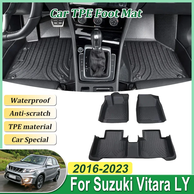 Автомобильный коврик с левым рулем для Suzuki Vitara LY 2016 2017 2018 ~ 2023 TPE, коврик для ног, внутренний полный Tappeto, авто, аксессуары против царапин
Автомобильный коврик с левым рулем для Suzuki Vitara LY 2016 2017 2018 ~ 2023 TPE, коврик для ног, внутренний полный Tappeto, авто, аксессуары против царапин