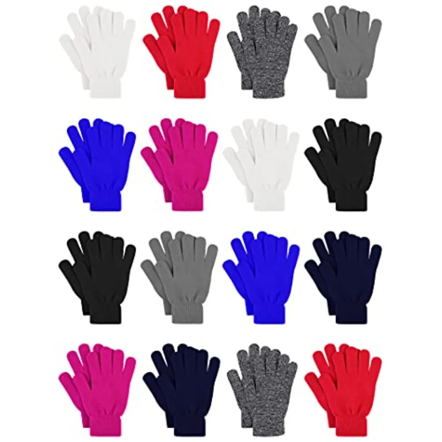 Cooraby 16 Pairs Adult Winter Knitted Magic Gloves Full Fingers Stretchy Warm Gloves for Men, Women or Teens
Cooraby 16 Pairs Adult Winter Knitted Magic Gloves Full Fingers Stretchy Warm Gloves for Men, Women or Teens
