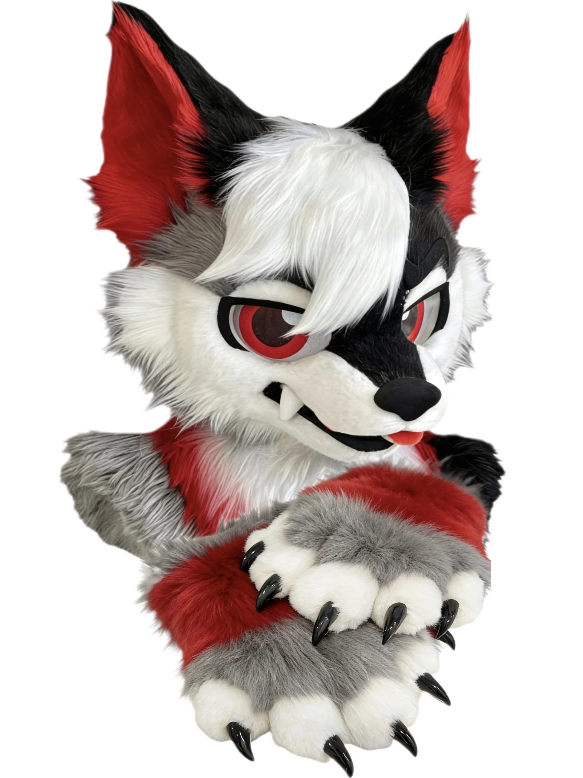Fur suit - Fur husky gray-white-red wolf mascot costume for adults. Children wear headgear to disguise themselves as foxes for H
Fur suit - Fur husky gray-white-red wolf mascot costume for adults. Children wear headgear to disguise themselves as foxes for H