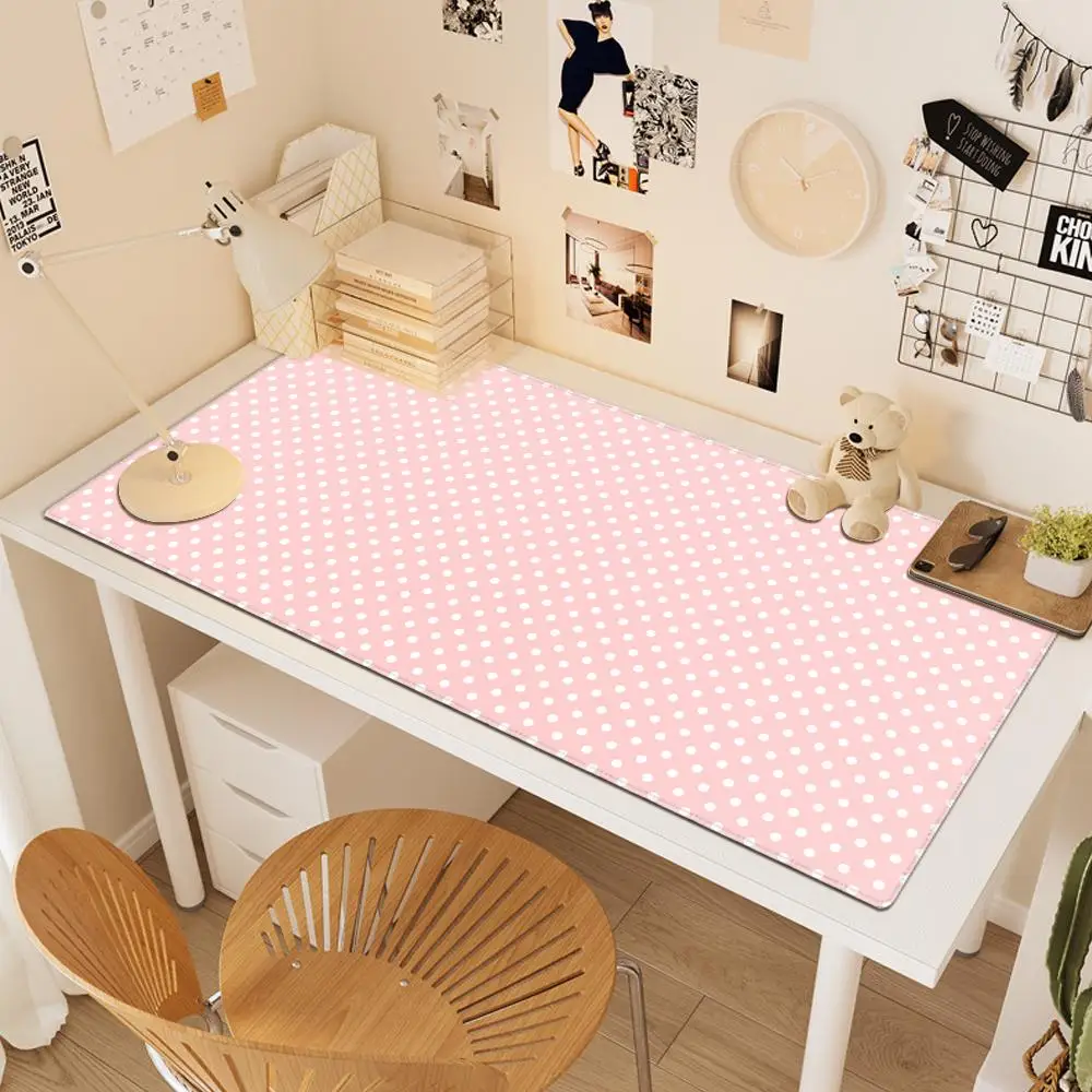 Pink White Polka Dot Large Gaming Mouse Pad XXL Extended Desk Mat Cute Spot Decor for Office Home
Pink White Polka Dot Large Gaming Mouse Pad XXL Extended Desk Mat Cute Spot Decor for Office Home